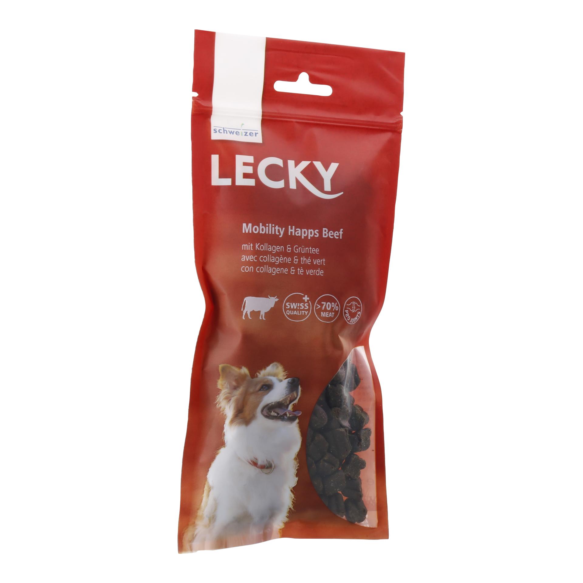 Image of LECKY Mobility Happs Beef mit Kollagen & Grüntee - Rot - bei myluckydog.ch