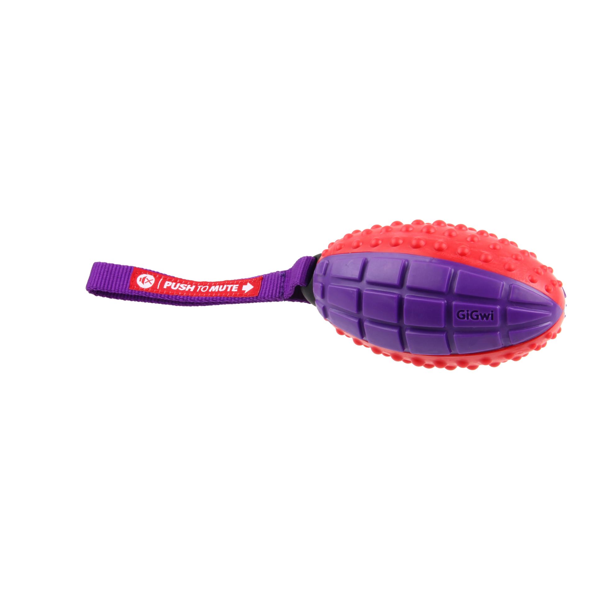 Image of Gigwi Push to mute Rugby Ball rot/violett bei myluckydog.ch