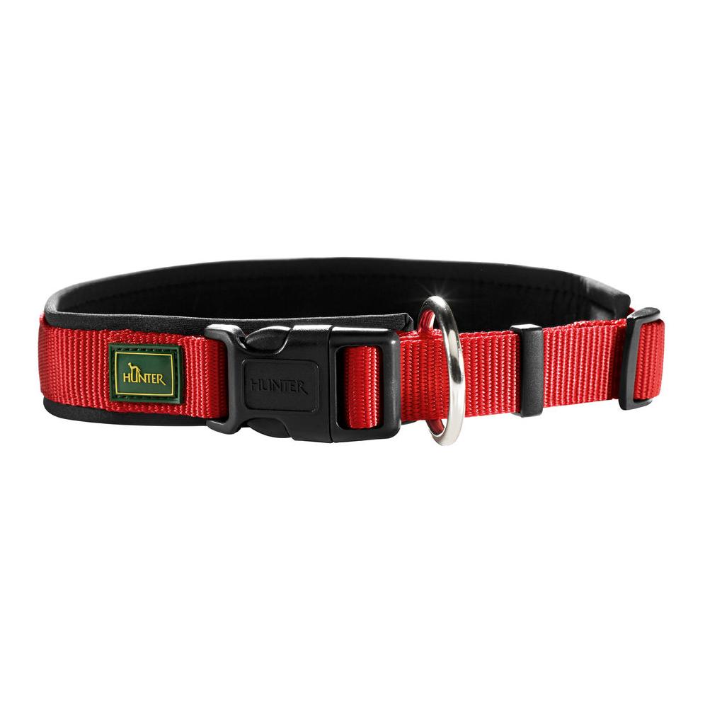 Image of Hunter Halsband Vario Plus Neopren/Nylon - rot/schwarz bei myluckydog.ch