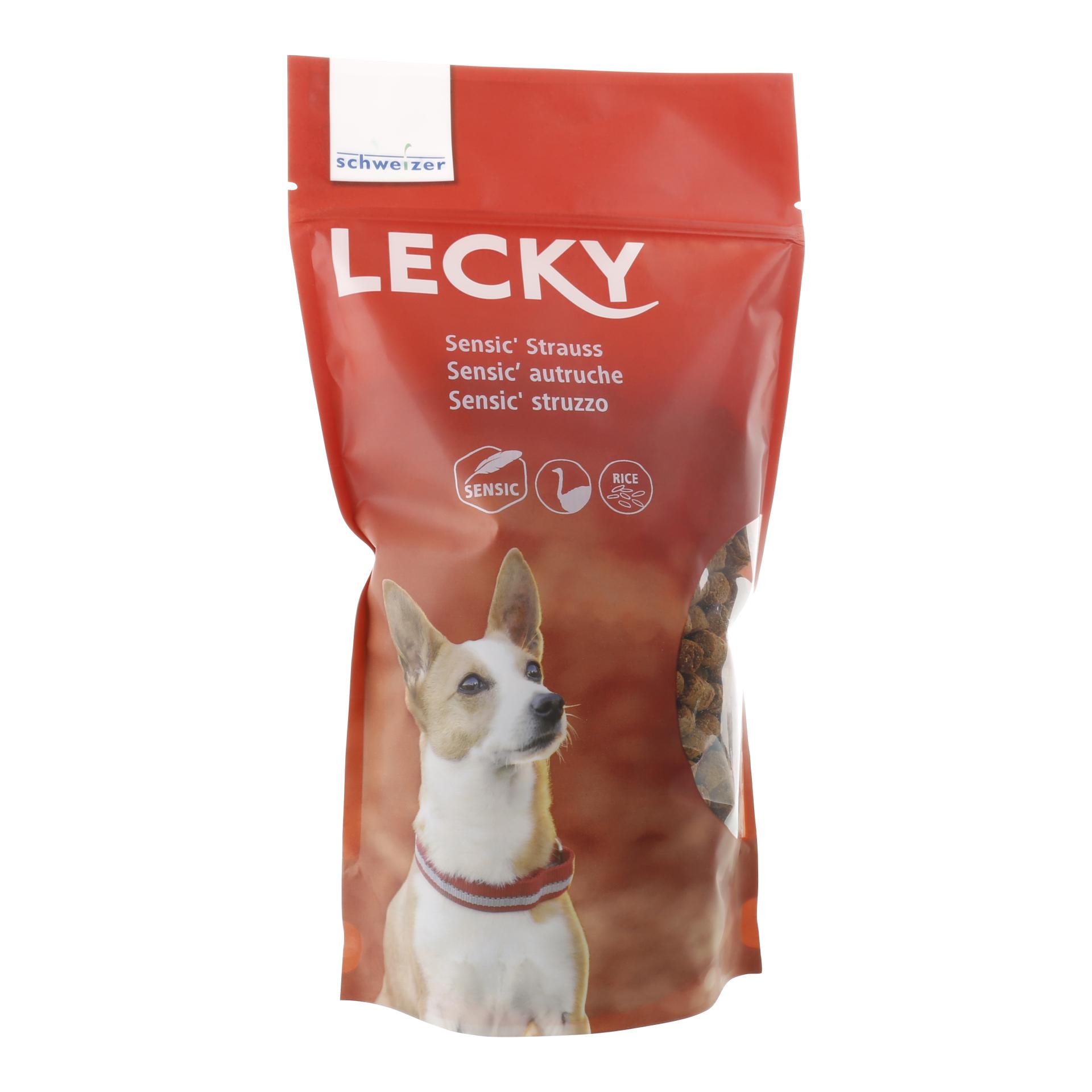 Image of LECKY Sensic Hundesnack Strauss 450g - Natur - bei myluckydog.ch