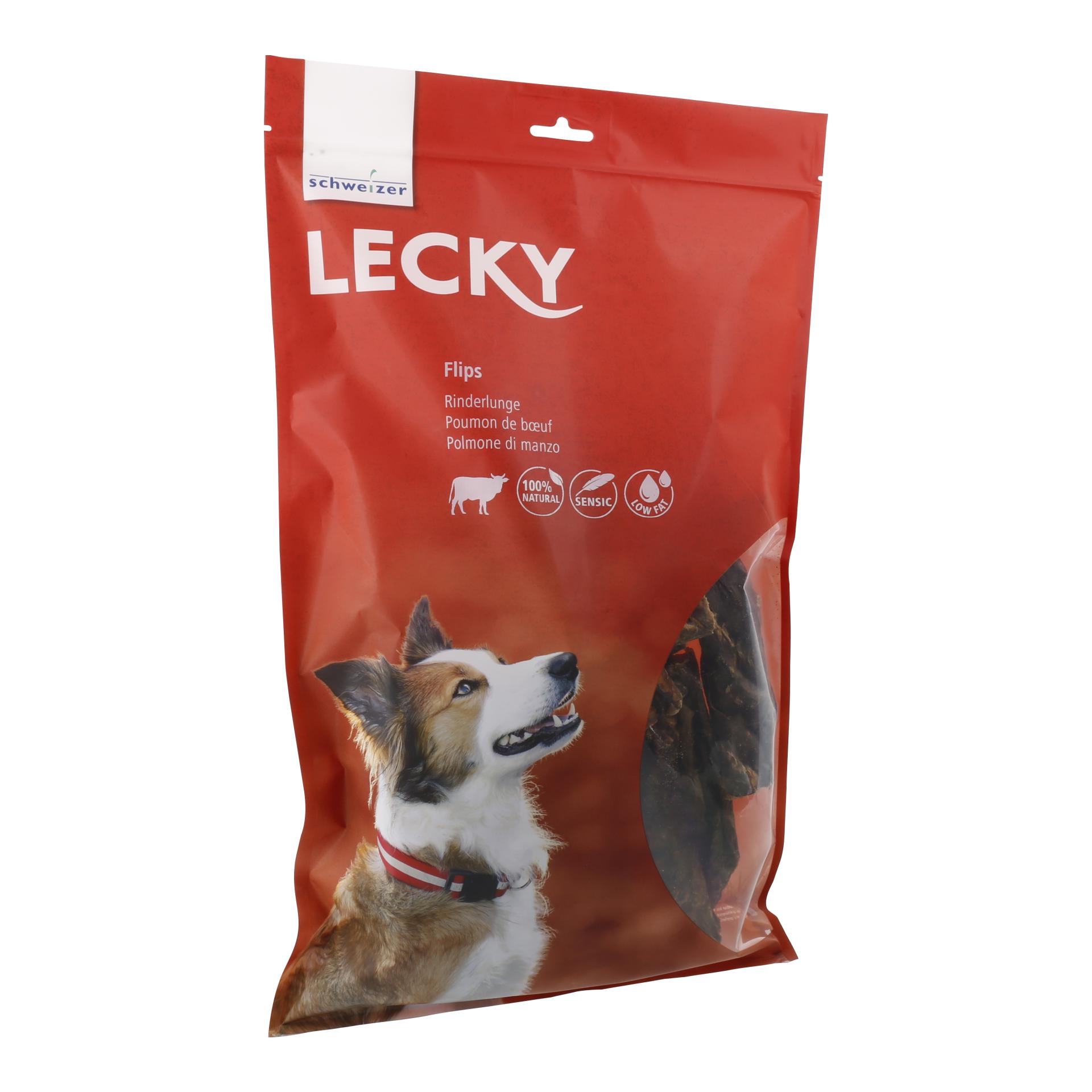 Image of LECKY Flips Rinderlunge Kauartikel - Natur - bei myluckydog.ch