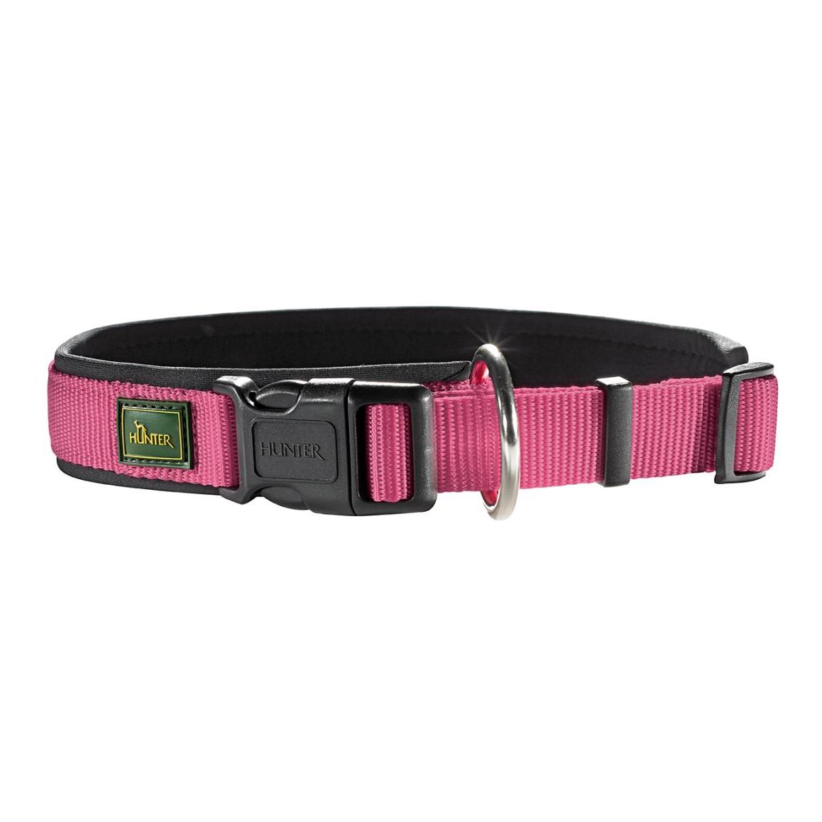 Image of Hunter Halsband Vario Plus Neopren/Nylon - Himbeer/Schwarz - bei myluckydog.ch