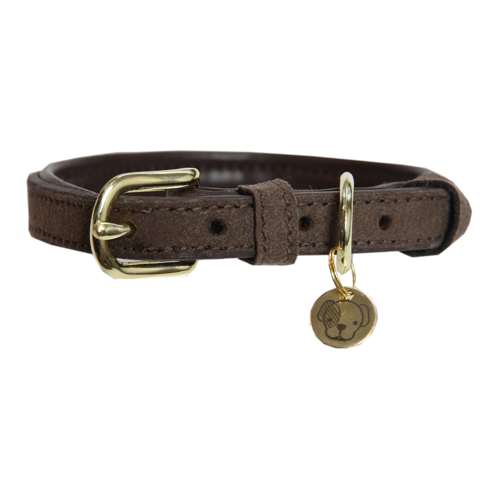 Image of Kentucky Dogwear Hundehalsband Velvet Leather - braun bei myluckydog.ch