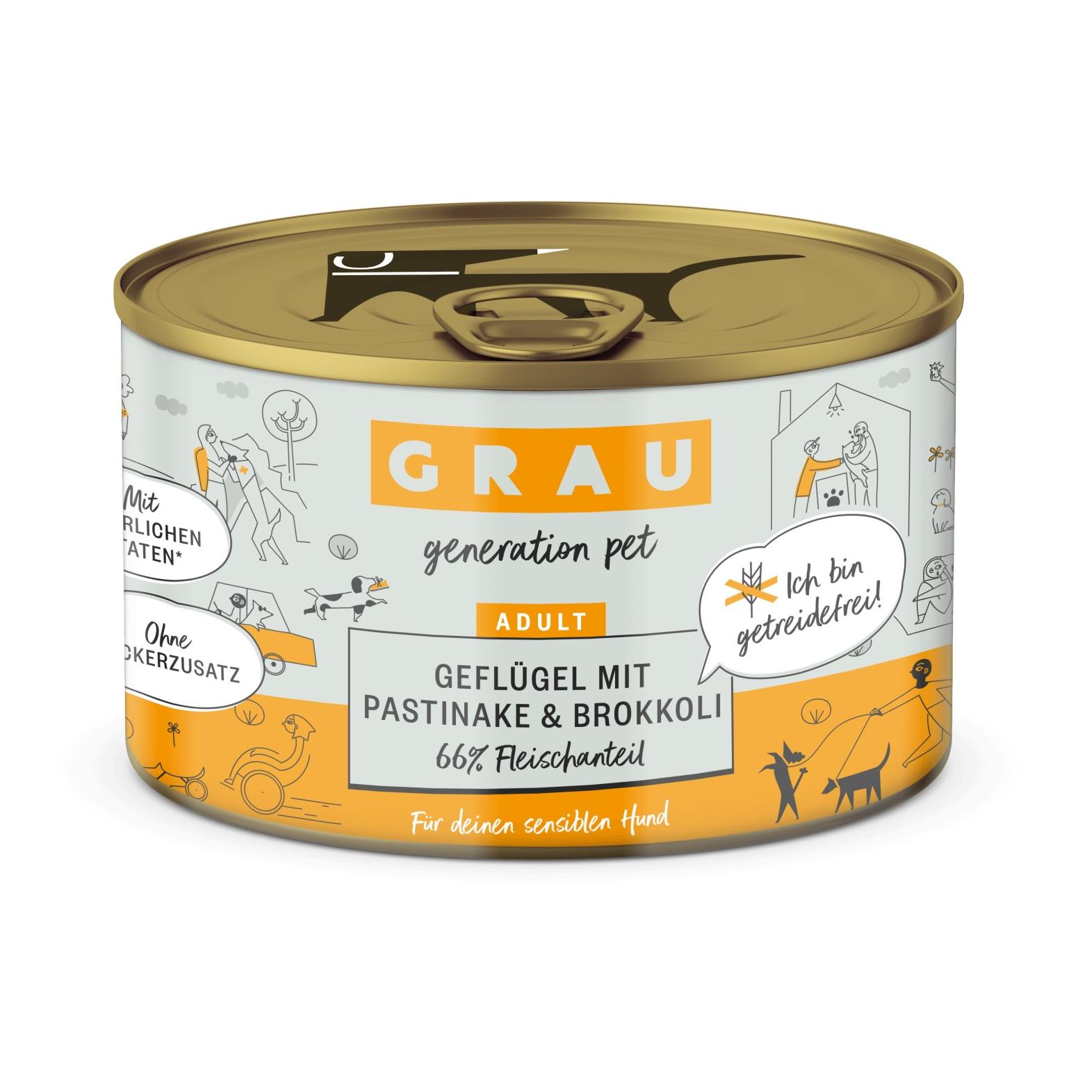 Image of Grau - Generation Pet Nassfutter Geflügel mit Pastinake und Brokkoli - Natur - bei myluckydog.ch