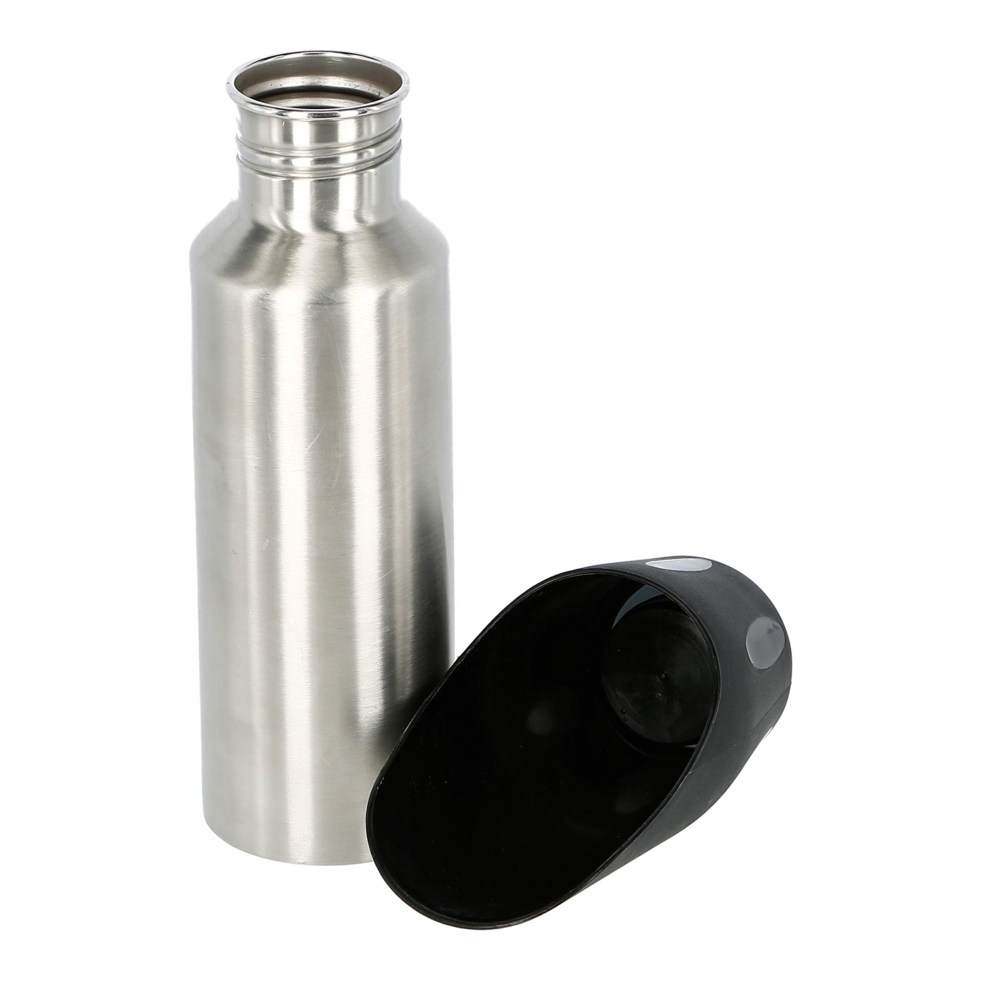 Image of Kerbl Edelstahl Reisetrinkflasche inkl. Trinknapf- 750 ml - Silber - bei myluckydog.ch