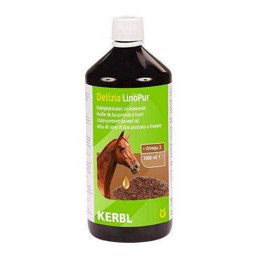 Image of Kerbl Leinsamenöl LinoPur Ergänzungsfutter 1 L - Natur - bei myluckydog.ch