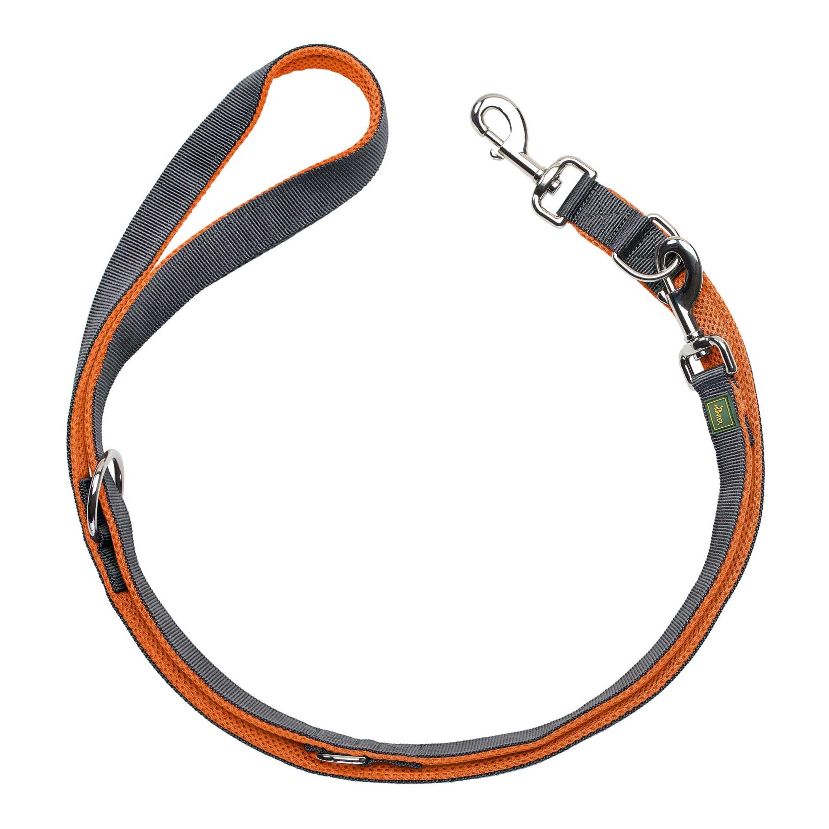 Image of Hunter Verstellbare Leine Maldon - orange/grau bei myluckydog.ch