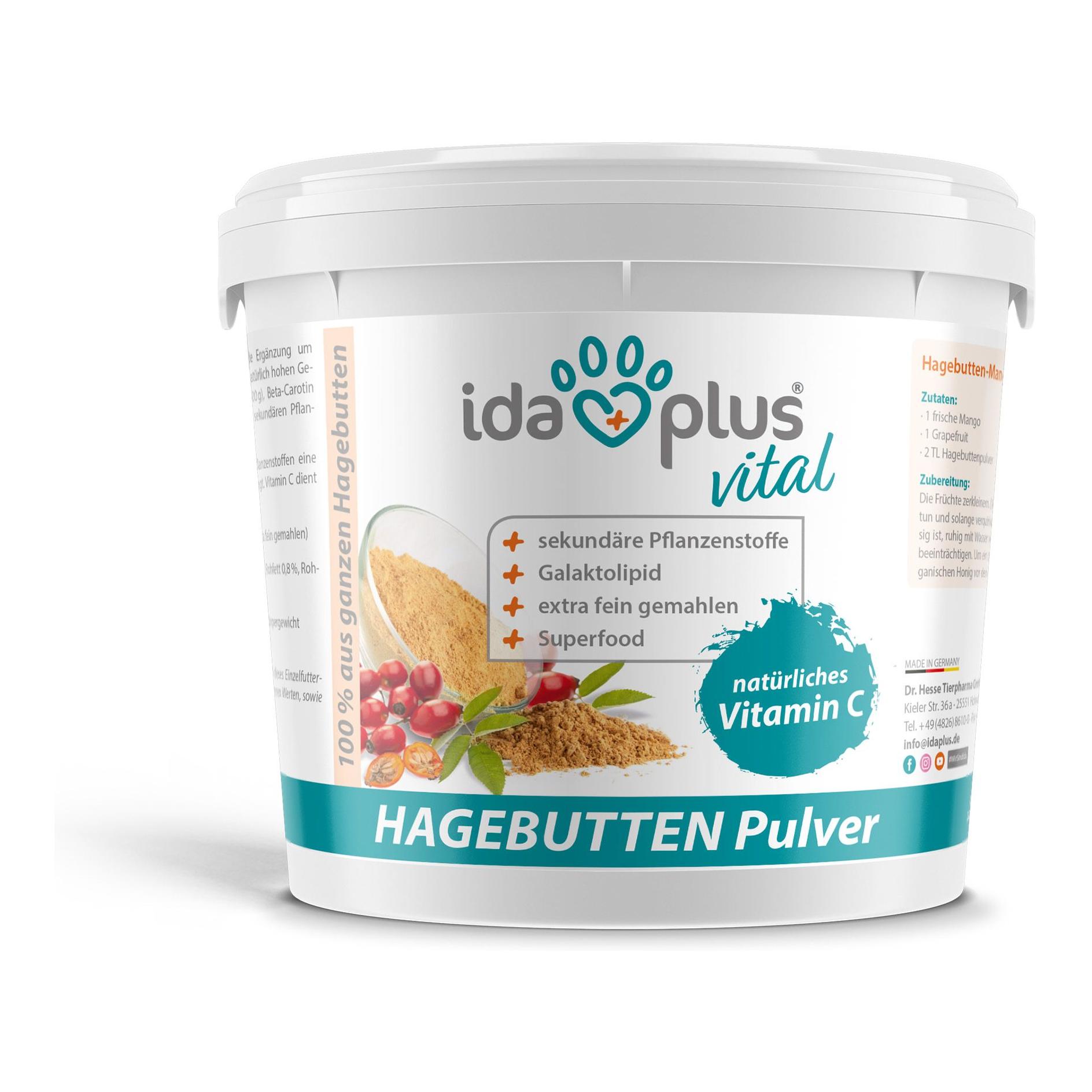 Image of IdaPlus Hagebuttepulver - Ergänzungsfutter in Arzneimittelqualität - Weiss - bei myluckydog.ch