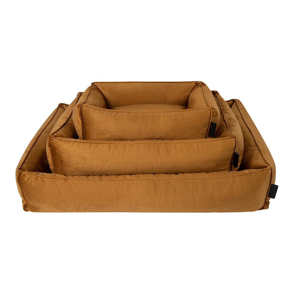 Image of District70 Hundebett Shimmer Box Bett - Ocker - bei myluckydog.ch