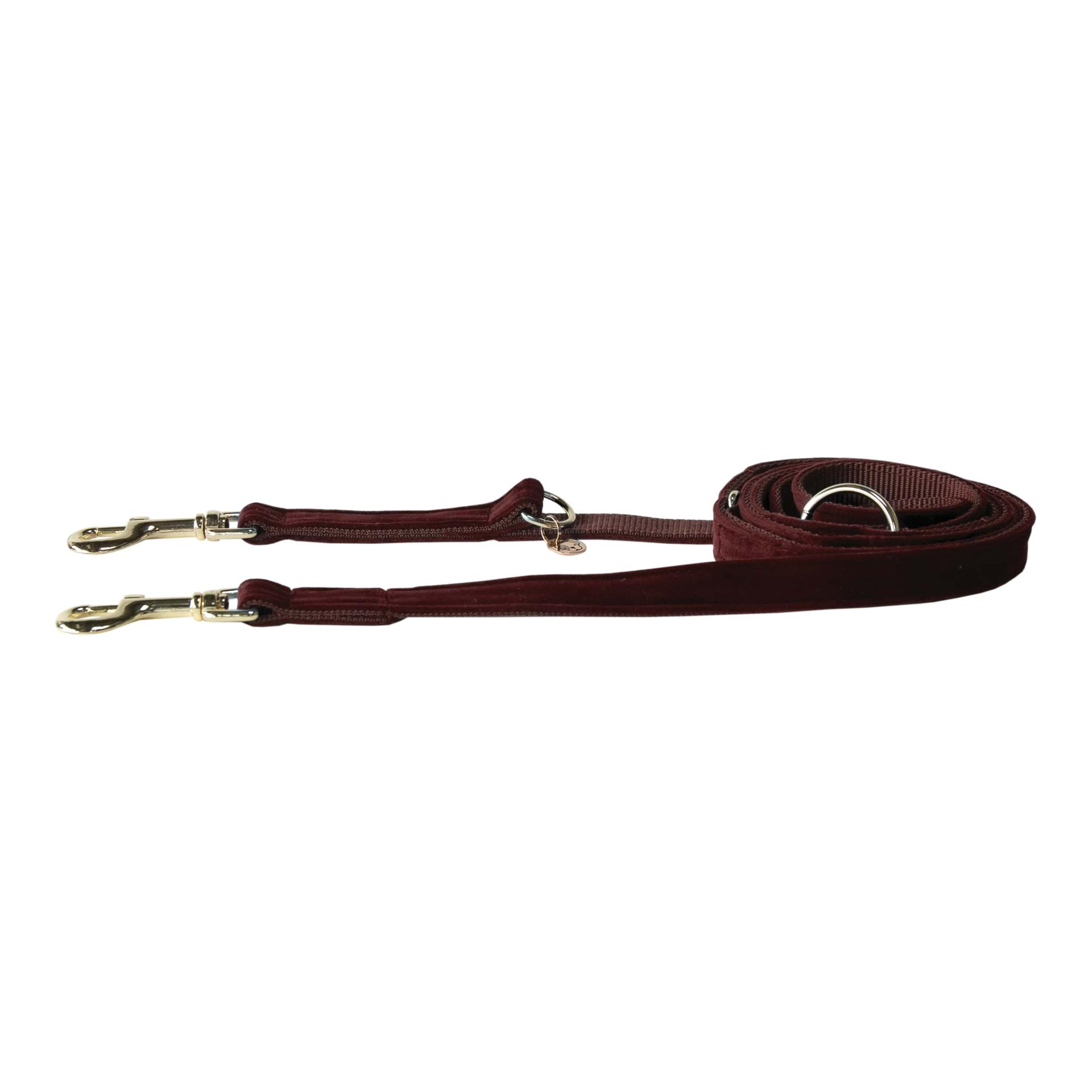 Image of Kentucky Dogwear Hundeleine Velvet - bordeaux bei myluckydog.ch