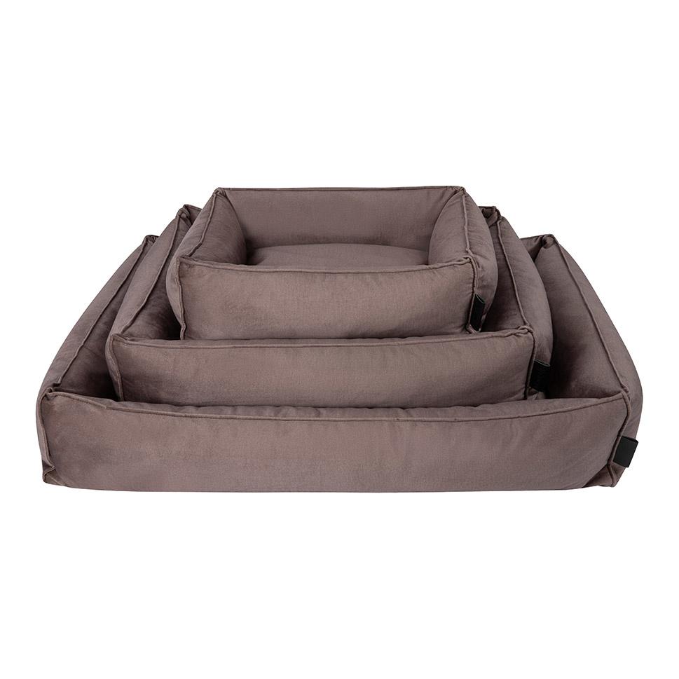 Image of District70 Hundebett Shimmer Box Bett - Taupe-Beige - bei myluckydog.ch