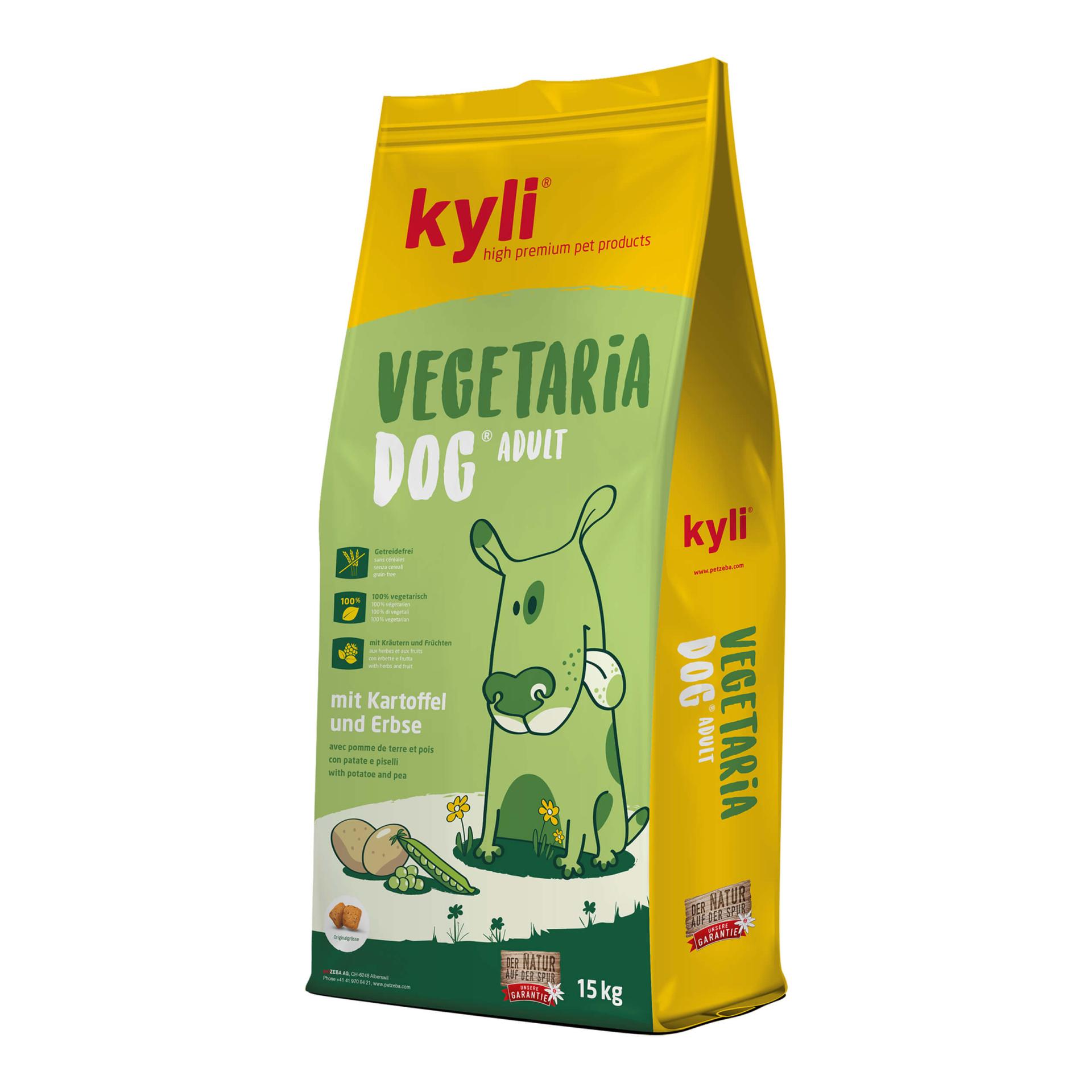 Image of Kyli VegetariaDog Trockenfutter vegetarisch - Gelb/Grün - bei myluckydog.ch