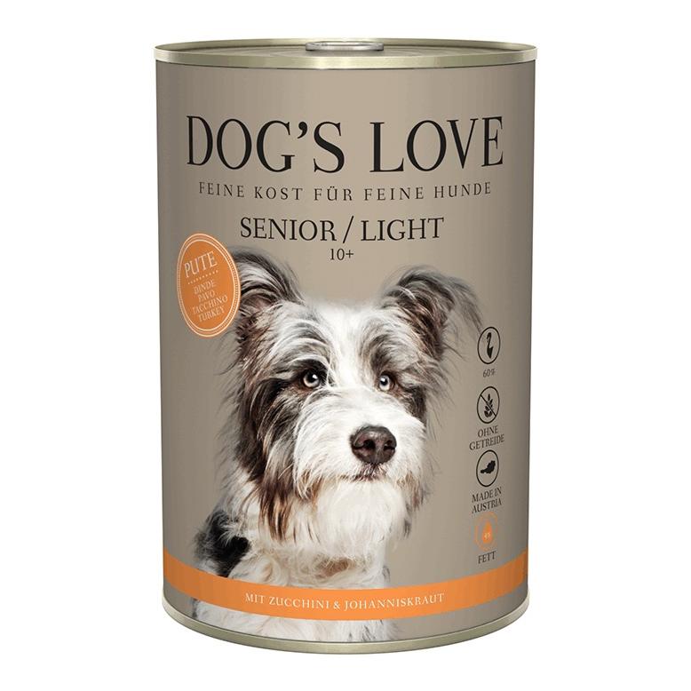 Image of Dog's Love Nassfutter Menü Senior Pute mit Zucchini und Johanniskraut - Braun - bei myluckydog.ch