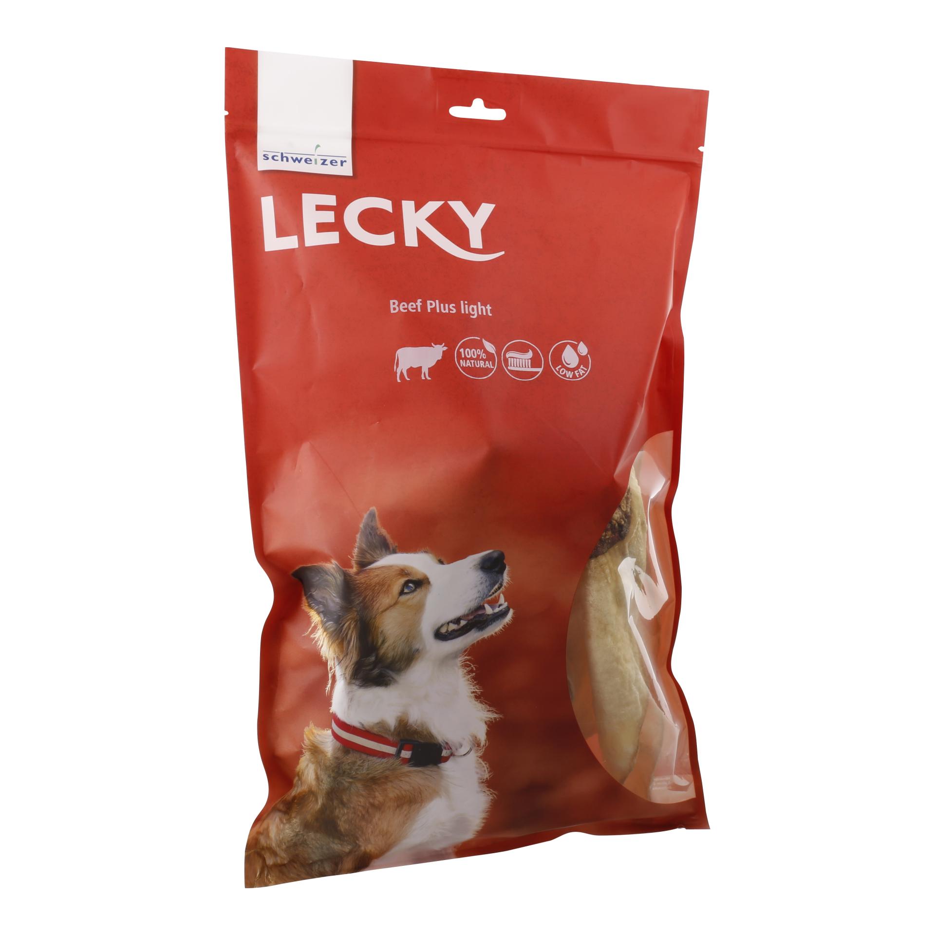 Image of LECKY Beef Plus light Rinderohren mit Muschel - Natur - bei myluckydog.ch