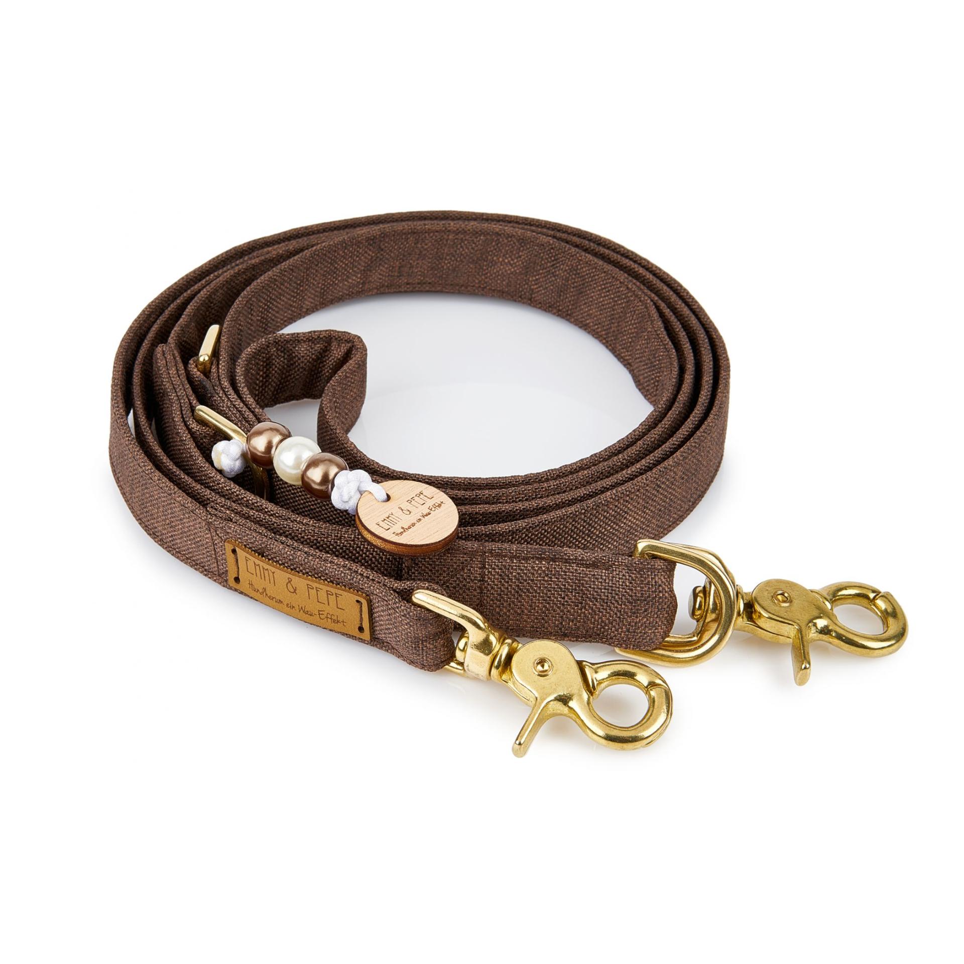 Image of EMMY & PEPE Hundeleine Golden - Braun - bei myluckydog.ch