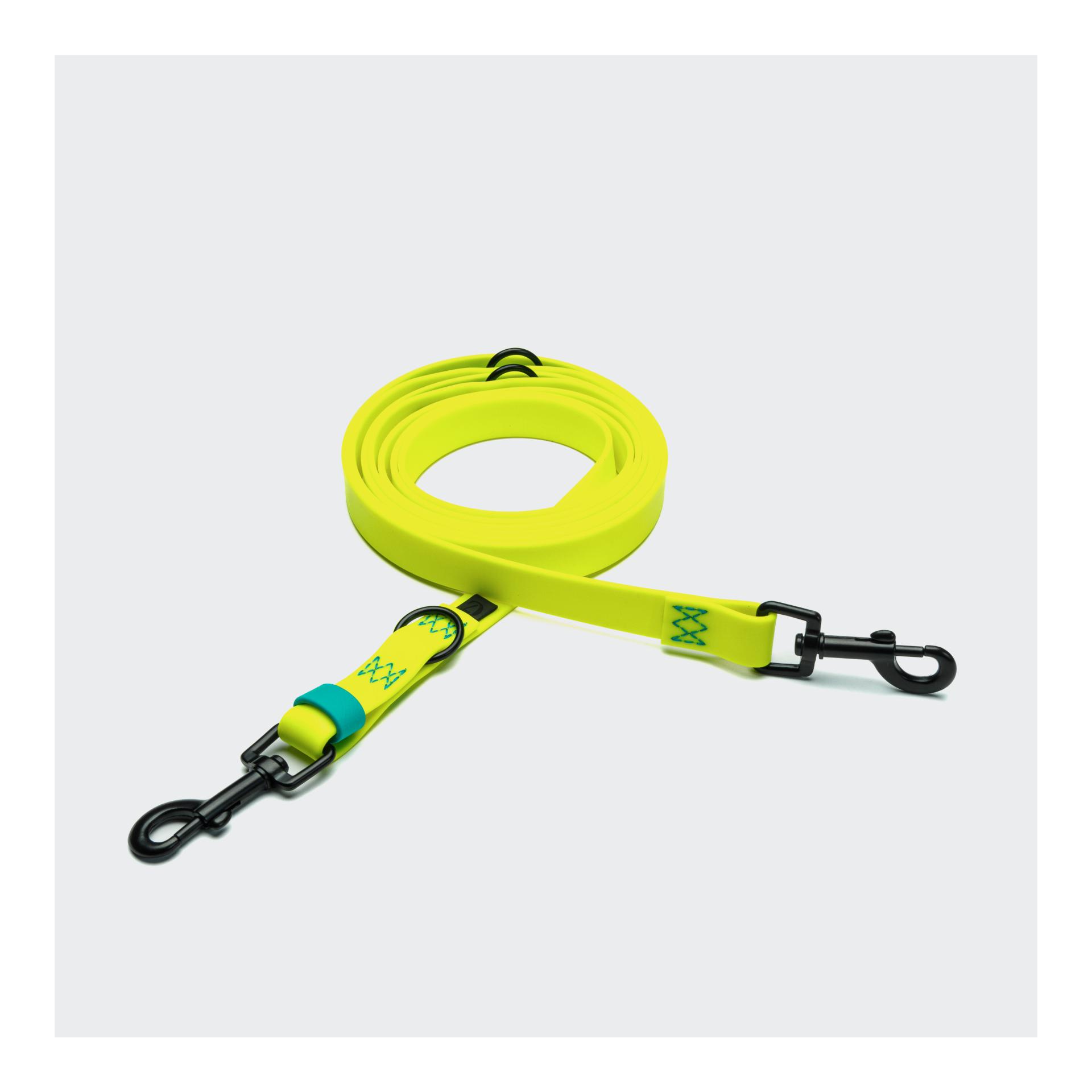 Image of Cloud 7 Hundeleine Ipanema - Neon Yellow / Aqua - bei myluckydog.ch