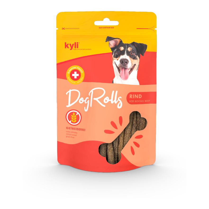 Image of Kyli Hundesnack DogRolls Rind - Gelb/Rot - bei myluckydog.ch