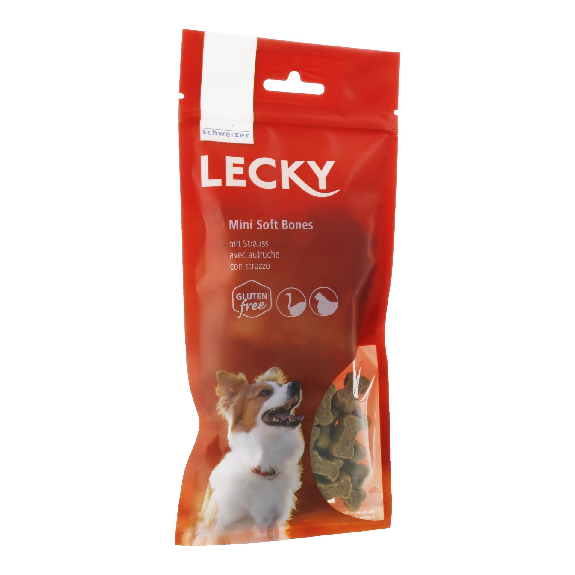 Image of LECKY Mini Soft Bones mit Strauss - Natur - bei myluckydog.ch