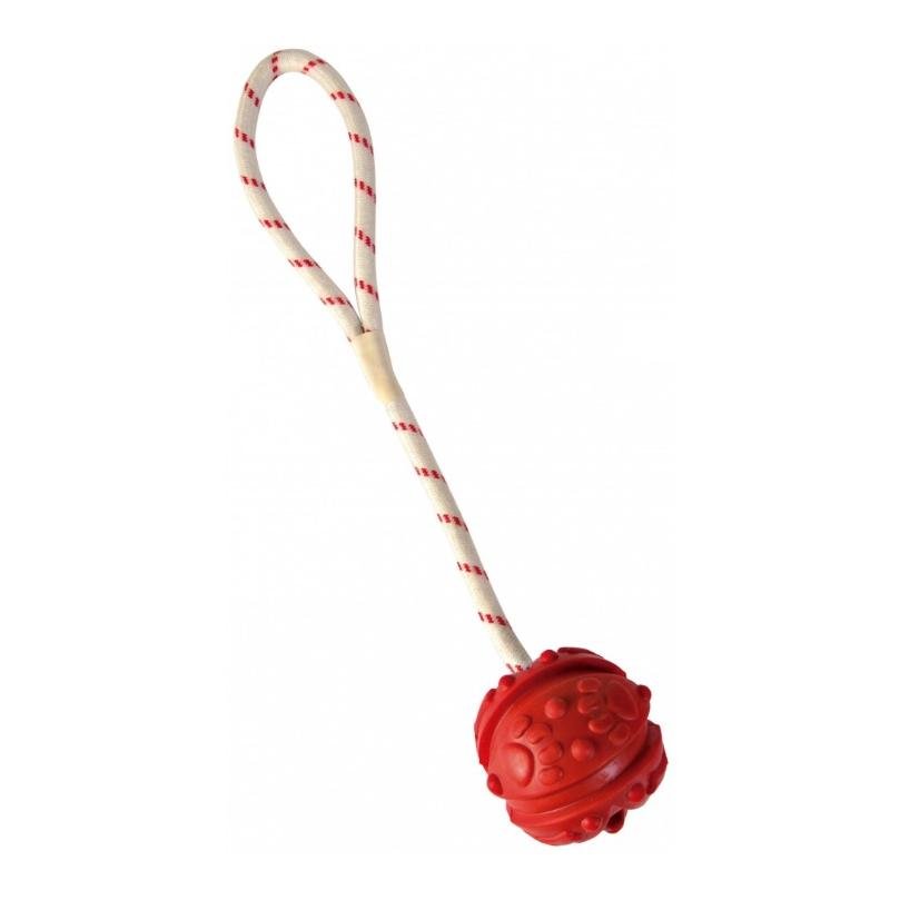 Trixie Balle flottante sur corde 35 cm en caoutchouc naturel - assorti -  Assortiert