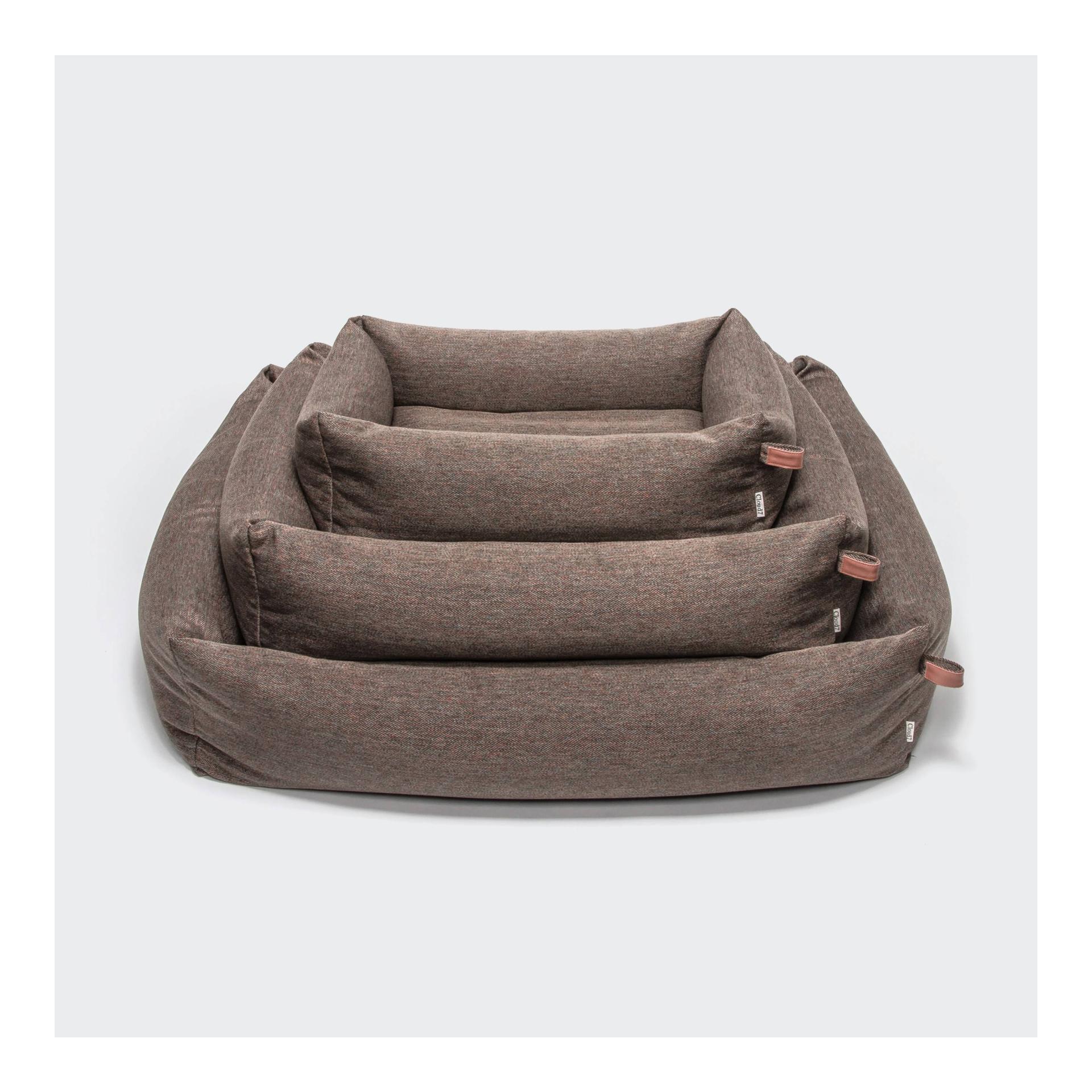 Image of Cloud 7 Hundebett Sleepy Deluxe - Herringbone Brown bei myluckydog.ch