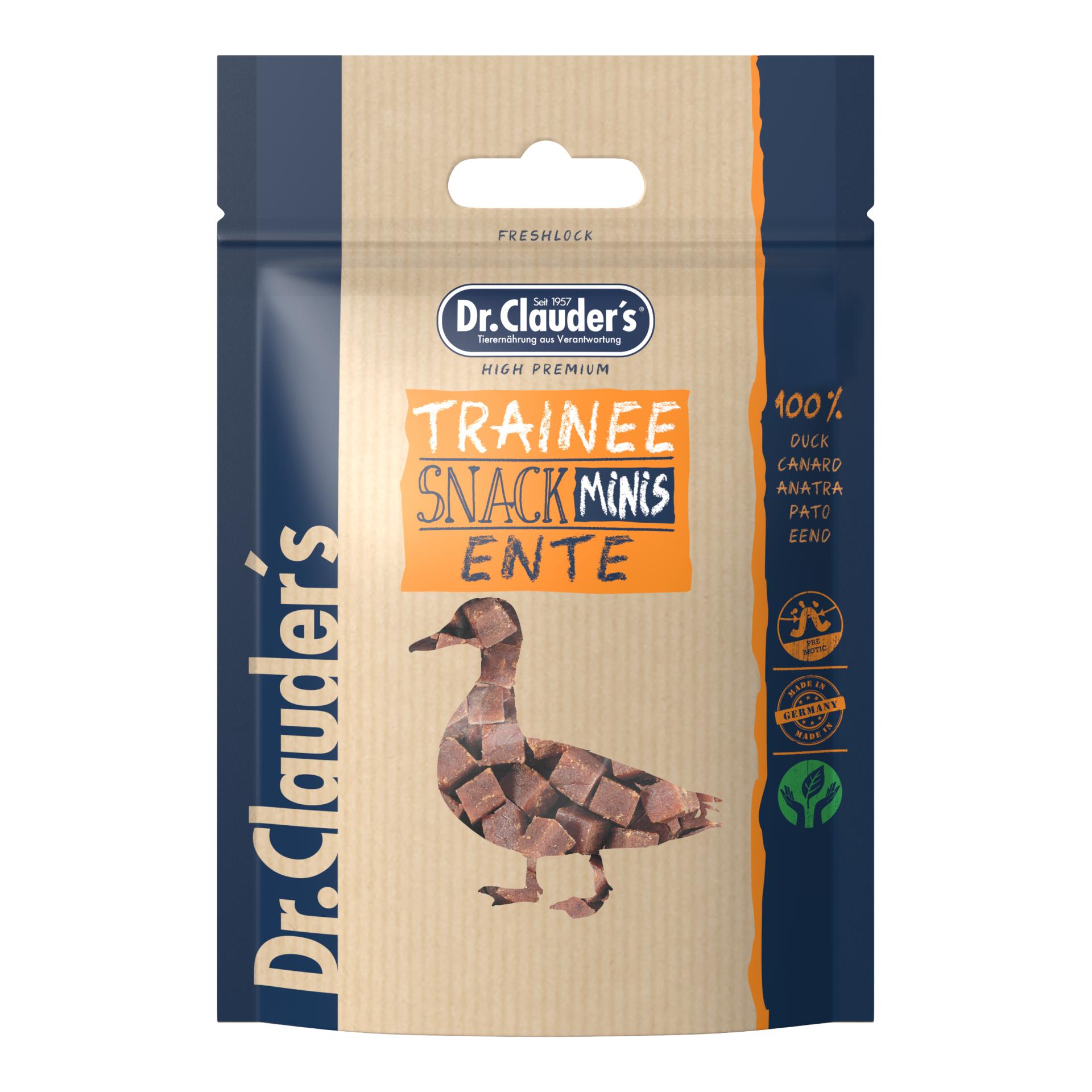 Image of Dr.Clauder's Trainee Snack Mini Ente - Braun - bei myluckydog.ch