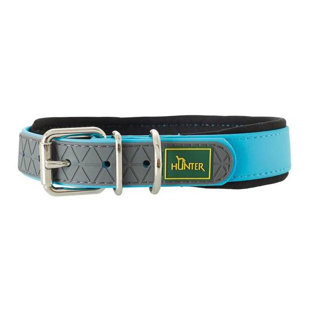 Image of Hunter Halsband Convenience Comfort Biothane Neoprengepolstert - türkis bei myluckydog.ch