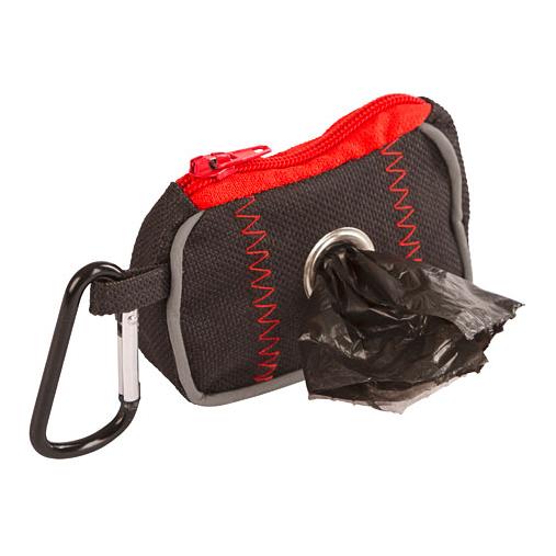 Image of Kerbl Kotbeutelspender Nylon 8x5x4 cm - schwarz/rot bei myluckydog.ch