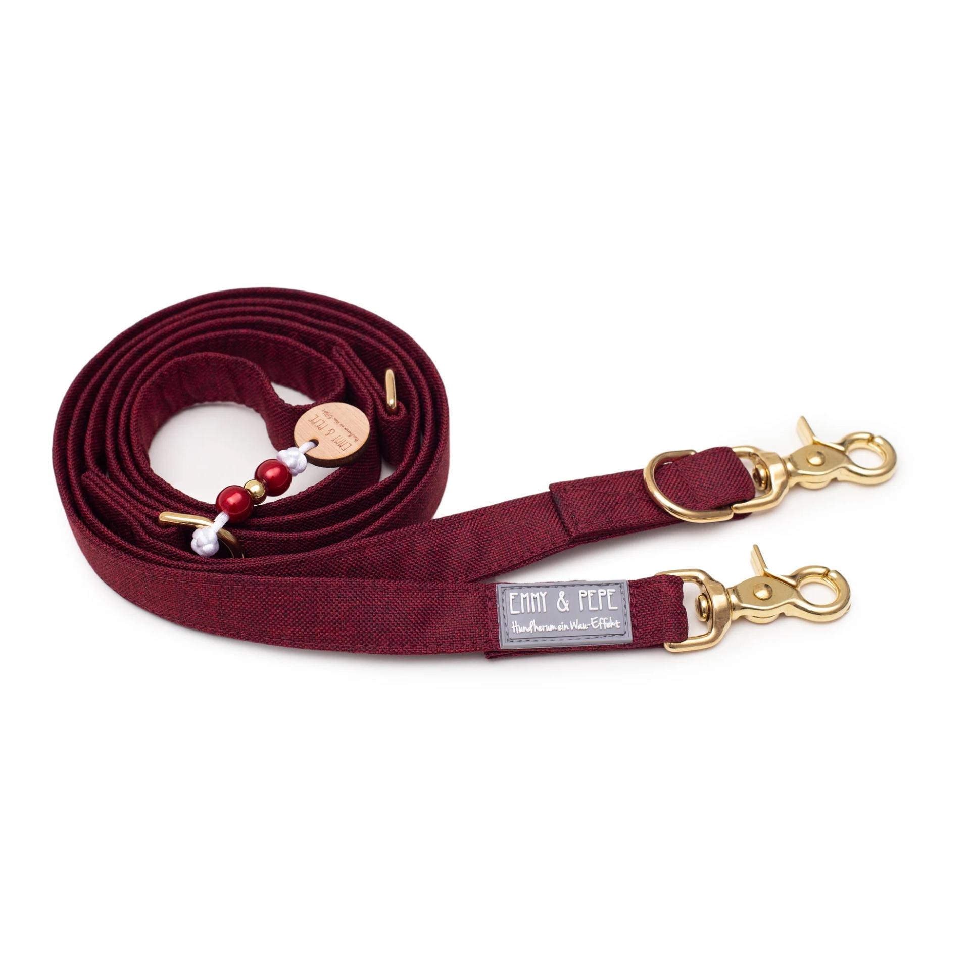 Image of EMMY & PEPE Hundeleine Elisabeth - Bordeaux - bei myluckydog.ch