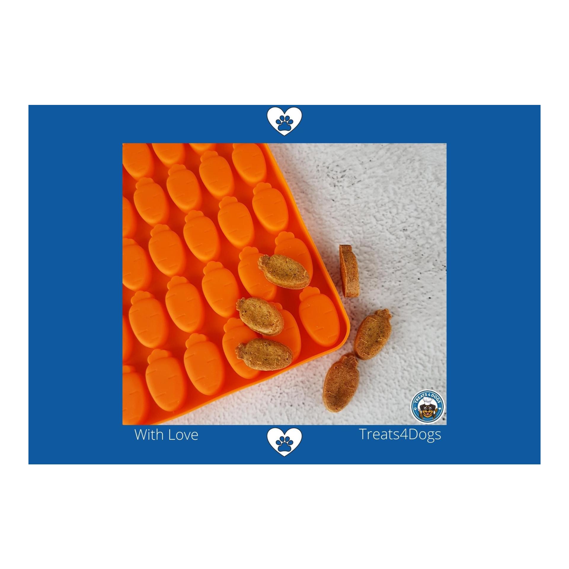 Image of all4dogs TREATS4DOGS Backmatte Karotten 2 Stück - Orange - bei myluckydog.ch