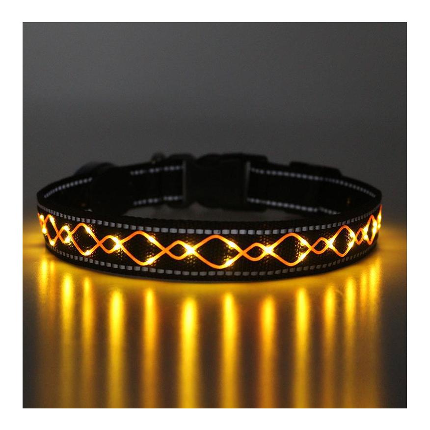 Image of Animal Light Leucht-Hundehalsband "Beauty" - Gelb - bei myluckydog.ch