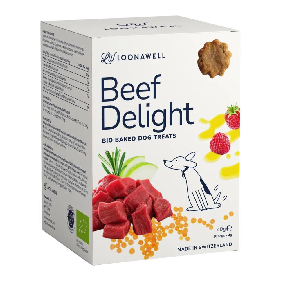 Image of LOONAWELL Bio Hundeleckerli Beef Delight bei myluckydog.ch