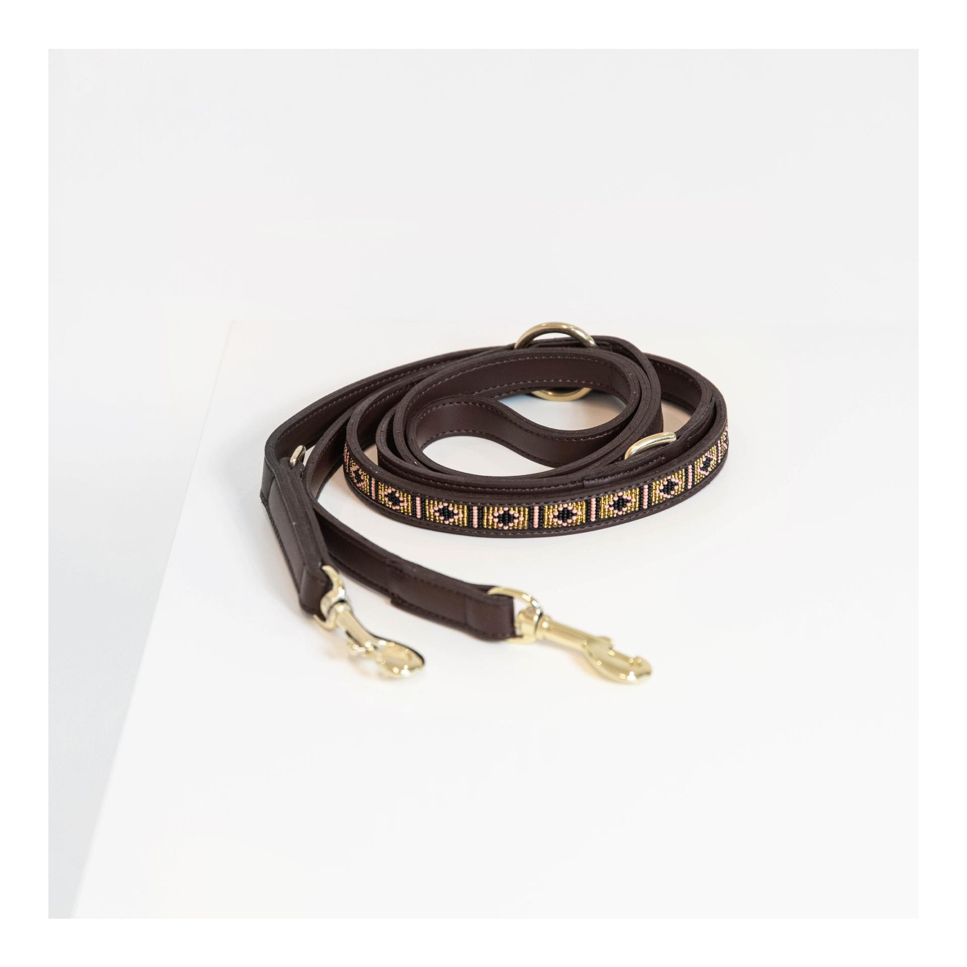 Image of Kentucky Dogwear Hundeleine Handgemacht Pearls - gold bei myluckydog.ch