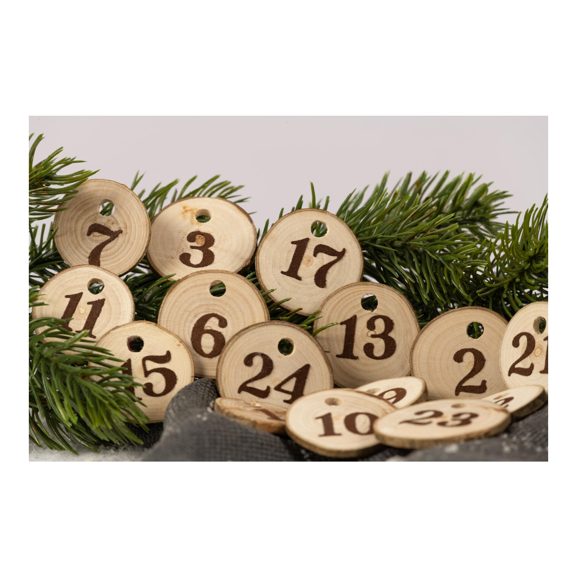 Image of Hauptner X-Mas Adventskalender Holzzahlen-Set bei myluckydog.ch