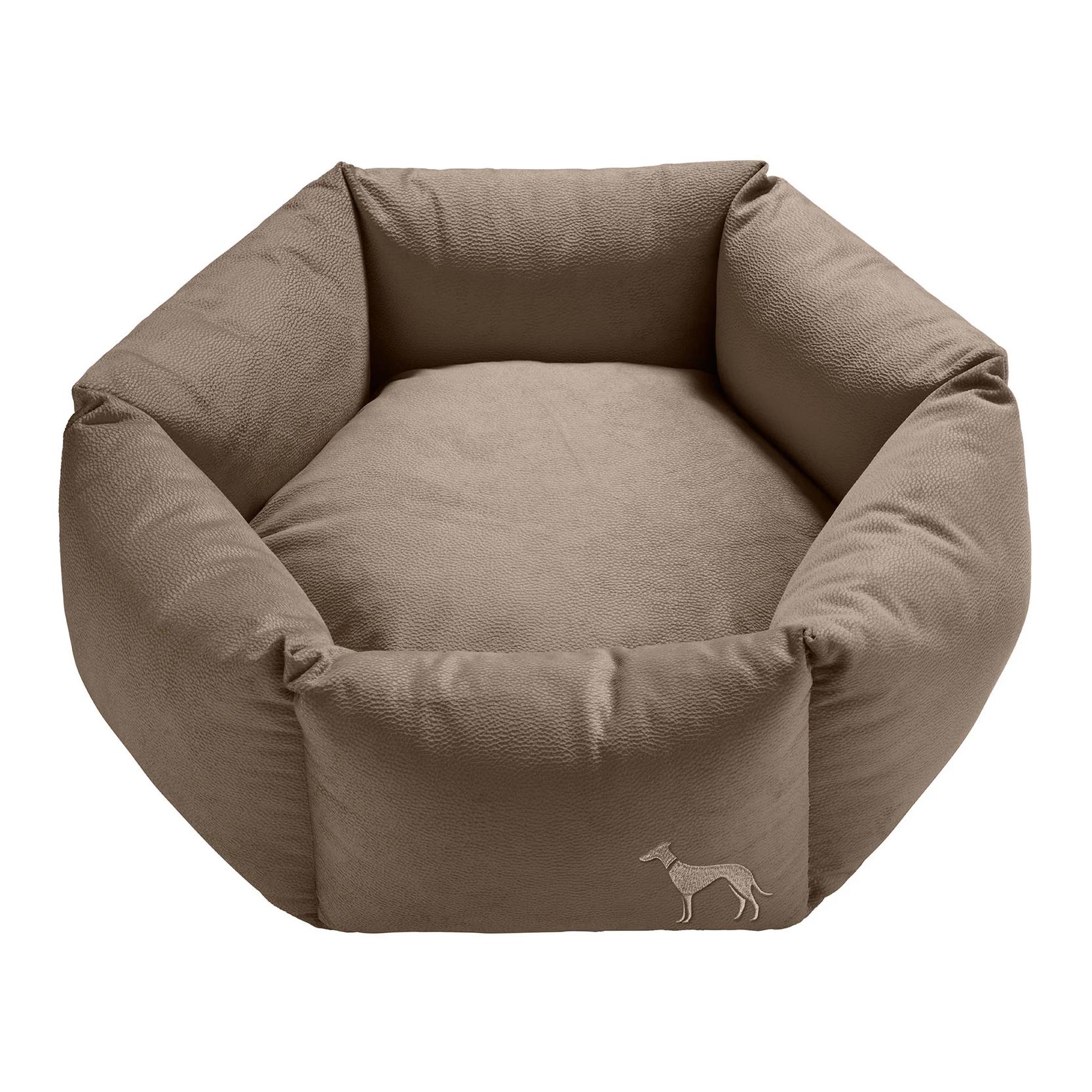 Image of Hunter Orthopädisches Hundebett Merida sechseckig - Taupe - bei myluckydog.ch